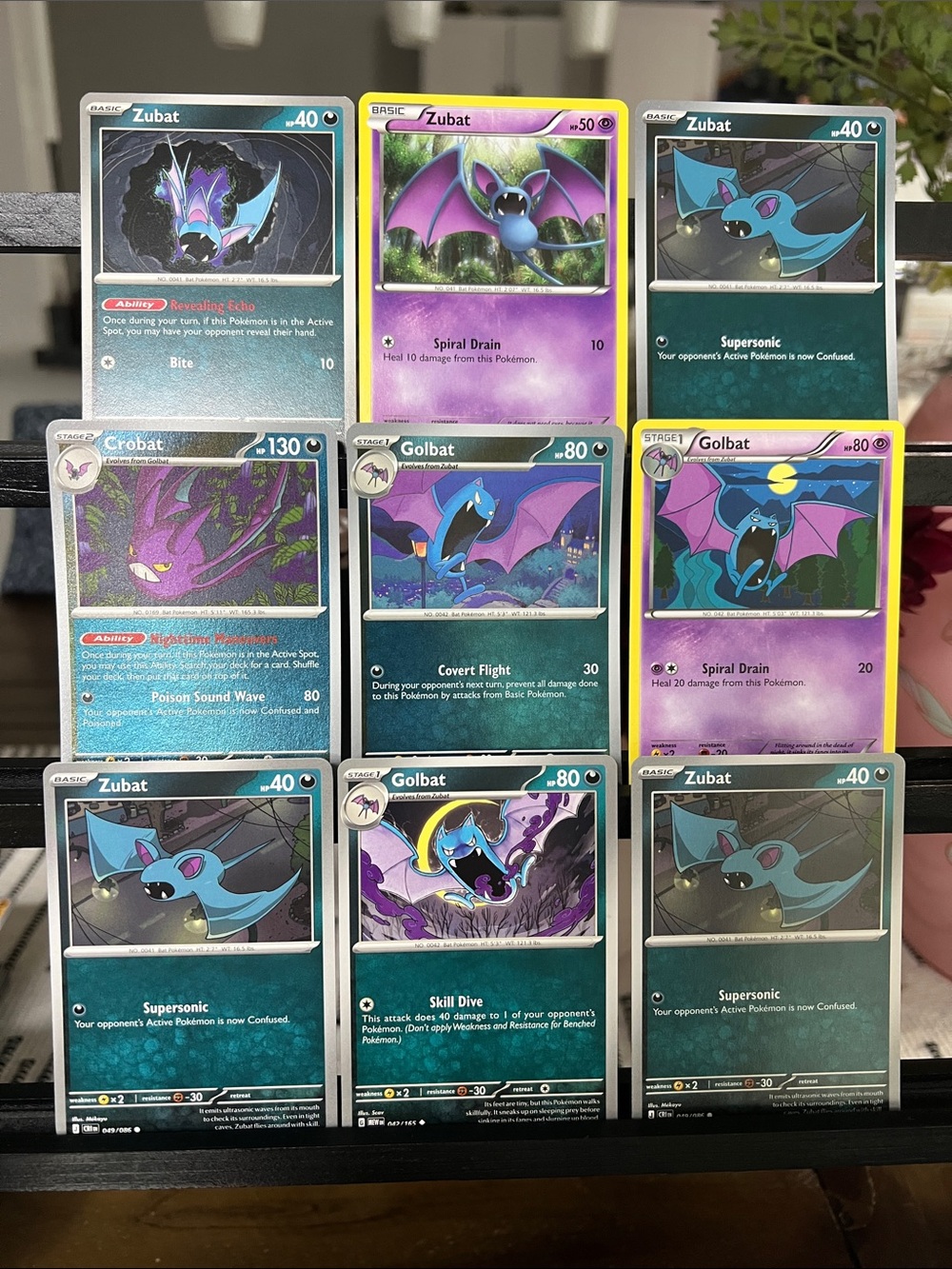 Pokémon Trading Card Game - Zubat/Golbat/Crobat 9 Card Lot